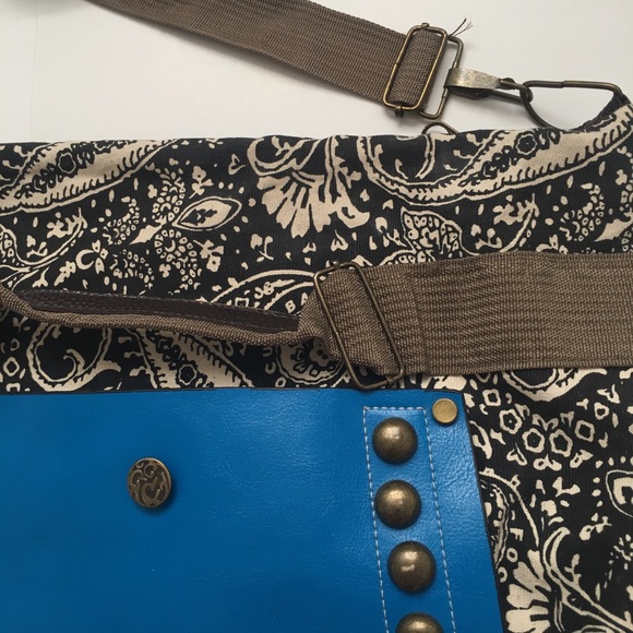 Focus Baby Vegan Leather & Canvas Hobo bag NWOT - Picture 7 of 16